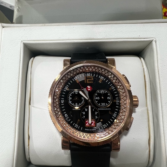 **RARE** Michele Rosegold Watch with diamonds - Picture 7 of 14